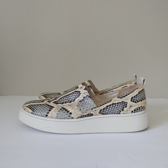 Vince Saxon 2 Slip On Platform Sneakers Shoes Snakeskin Size 8 - Picture 6 of 16